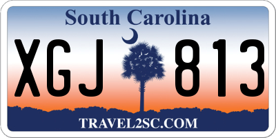 SC license plate XGJ813