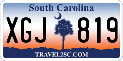 SC license plate XGJ819