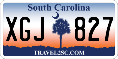 SC license plate XGJ827
