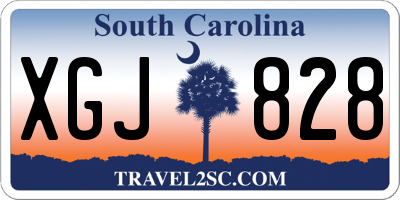 SC license plate XGJ828