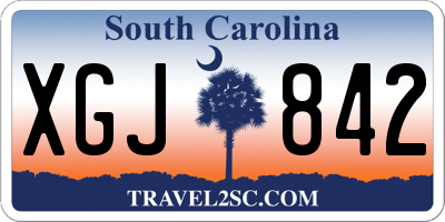 SC license plate XGJ842