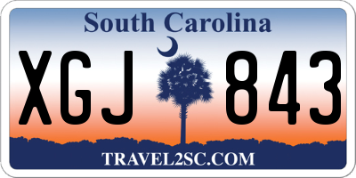 SC license plate XGJ843