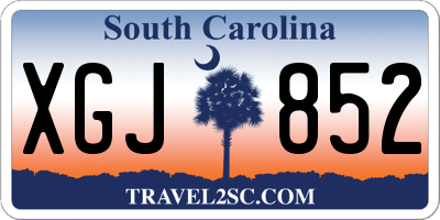 SC license plate XGJ852