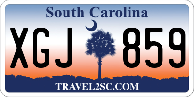 SC license plate XGJ859