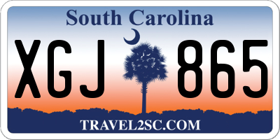 SC license plate XGJ865