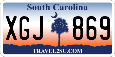 SC license plate XGJ869