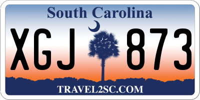 SC license plate XGJ873