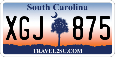 SC license plate XGJ875