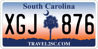 SC license plate XGJ876