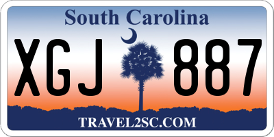 SC license plate XGJ887