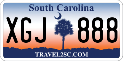 SC license plate XGJ888