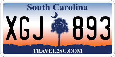 SC license plate XGJ893