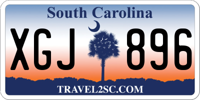 SC license plate XGJ896