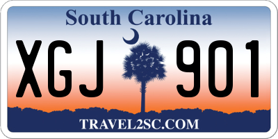 SC license plate XGJ901