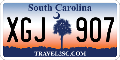SC license plate XGJ907