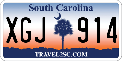 SC license plate XGJ914