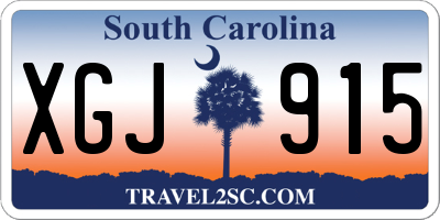 SC license plate XGJ915