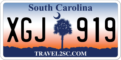 SC license plate XGJ919