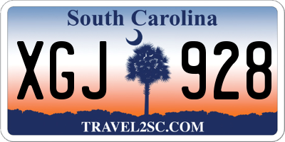 SC license plate XGJ928