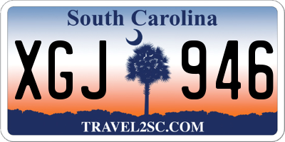 SC license plate XGJ946