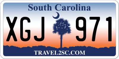 SC license plate XGJ971