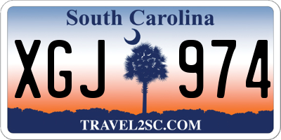 SC license plate XGJ974