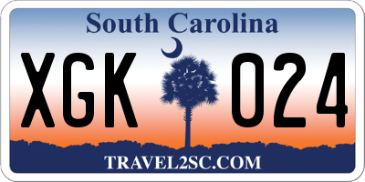 SC license plate XGK024
