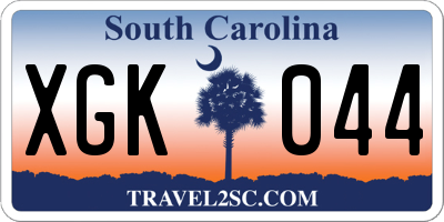 SC license plate XGK044