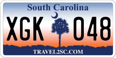 SC license plate XGK048