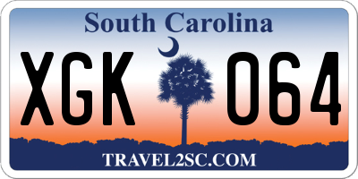 SC license plate XGK064