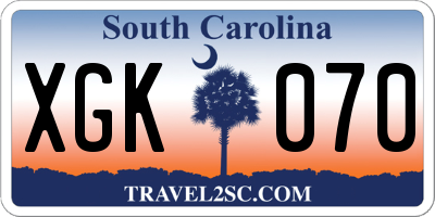 SC license plate XGK070