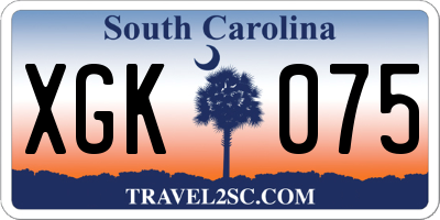 SC license plate XGK075
