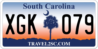 SC license plate XGK079