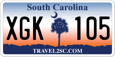 SC license plate XGK105