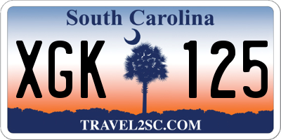 SC license plate XGK125