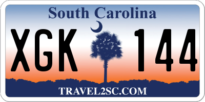 SC license plate XGK144