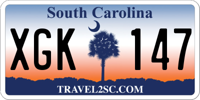 SC license plate XGK147