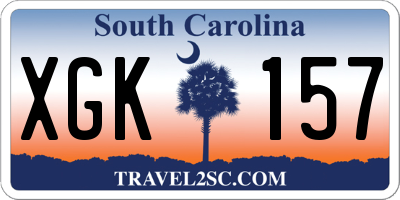 SC license plate XGK157