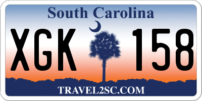SC license plate XGK158