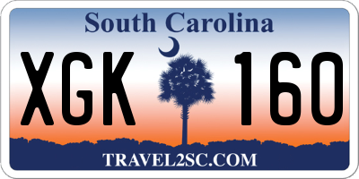 SC license plate XGK160