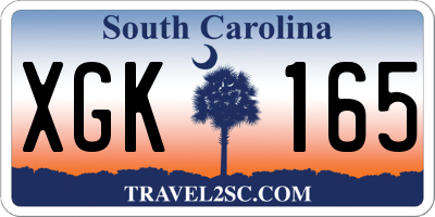 SC license plate XGK165