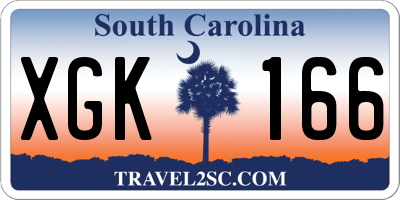 SC license plate XGK166