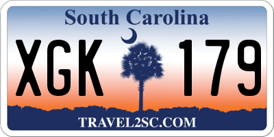 SC license plate XGK179
