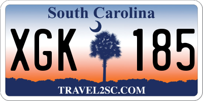 SC license plate XGK185