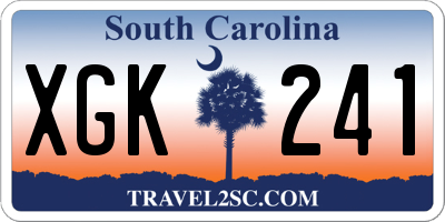SC license plate XGK241
