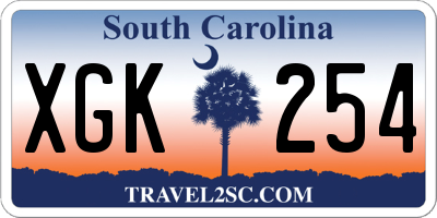 SC license plate XGK254