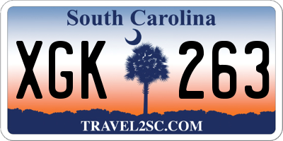 SC license plate XGK263