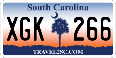 SC license plate XGK266