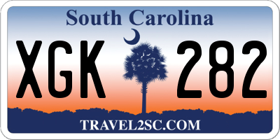 SC license plate XGK282