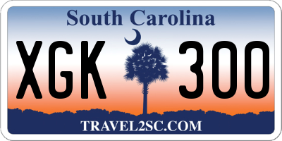 SC license plate XGK300